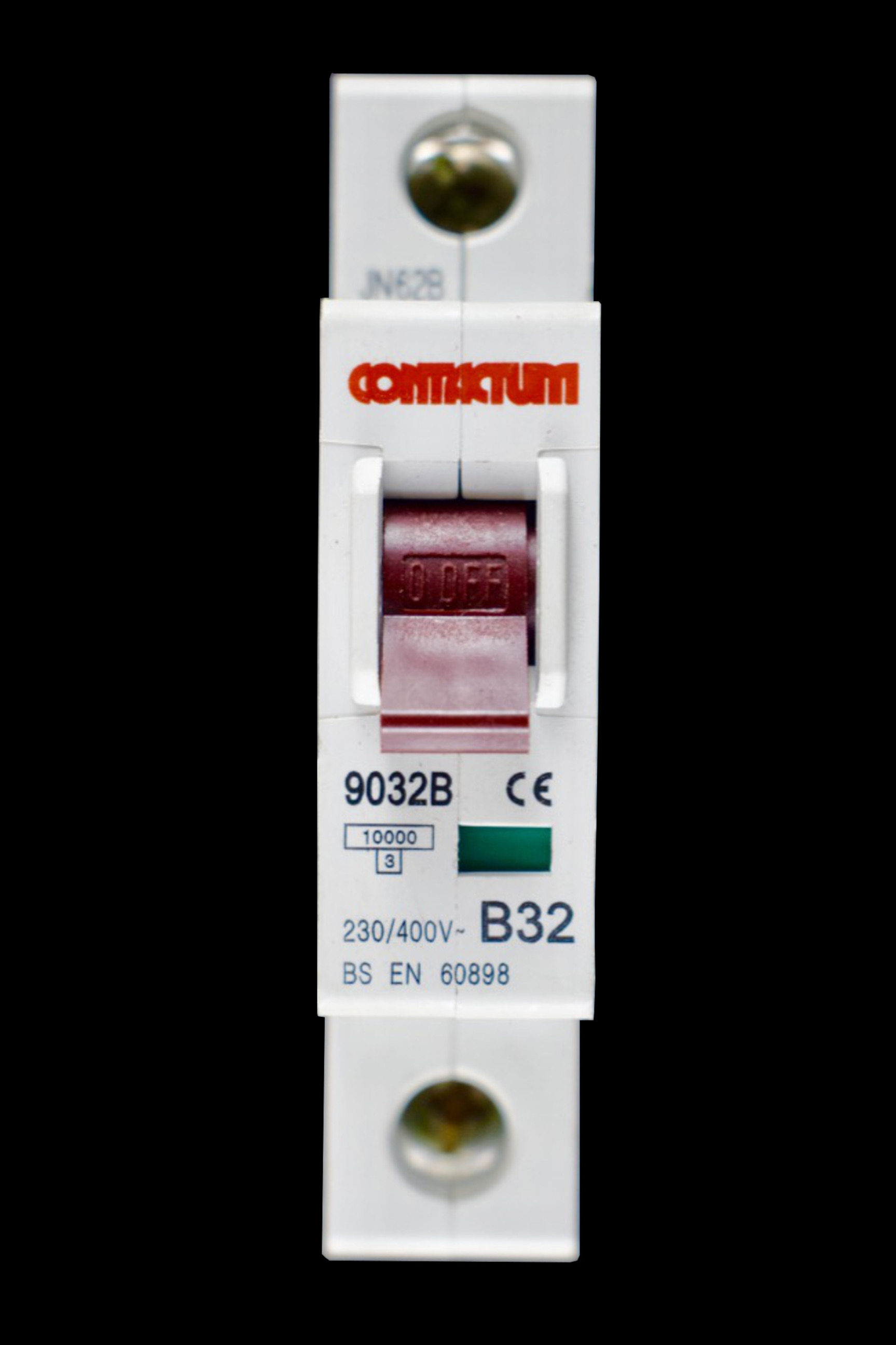 CONTACTUM 32 AMP CURVE B 10kA MCB CIRCUIT BREAKER 9032B RED